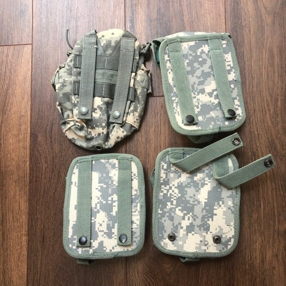MOLLE II 1 QT Canteen Cover General Purpose Pouch ACU & Misc. Pouch LOT OF 4 - Picture 2 of 5